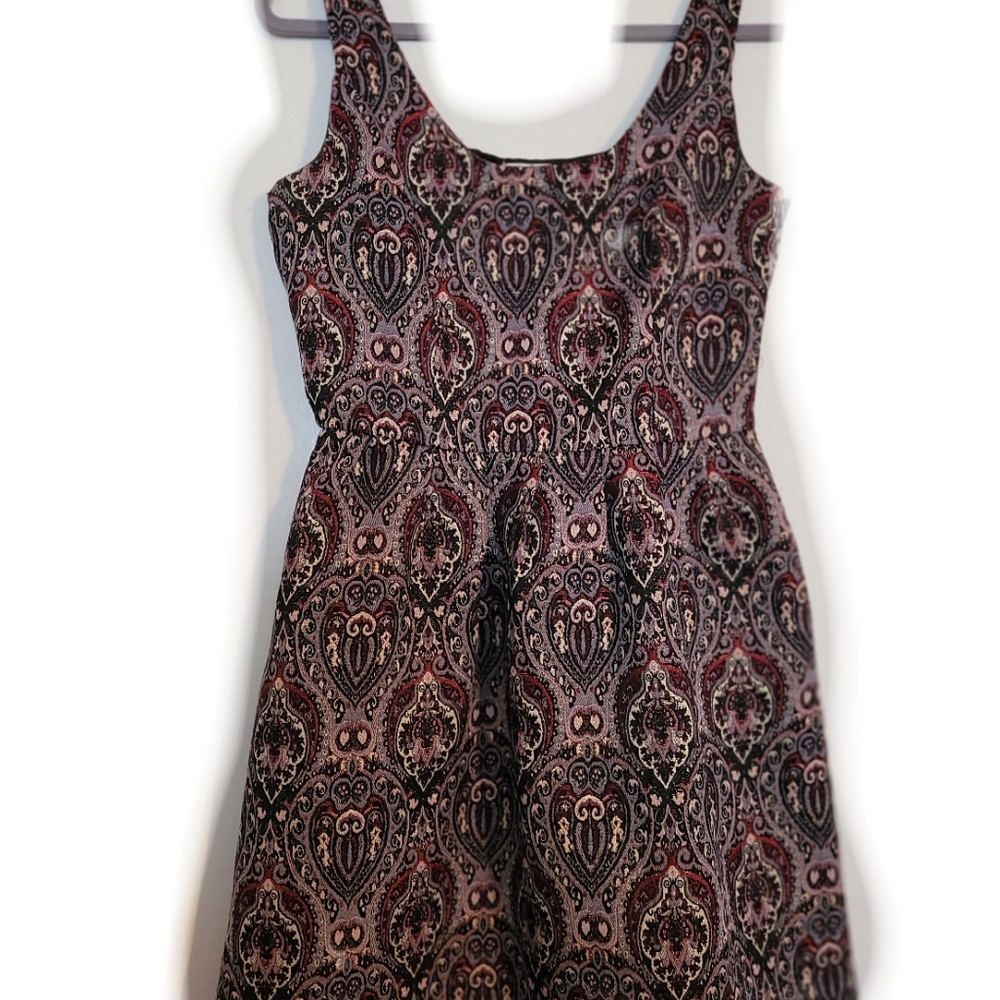 Cocktail Dress with Pockets & Gold Threading